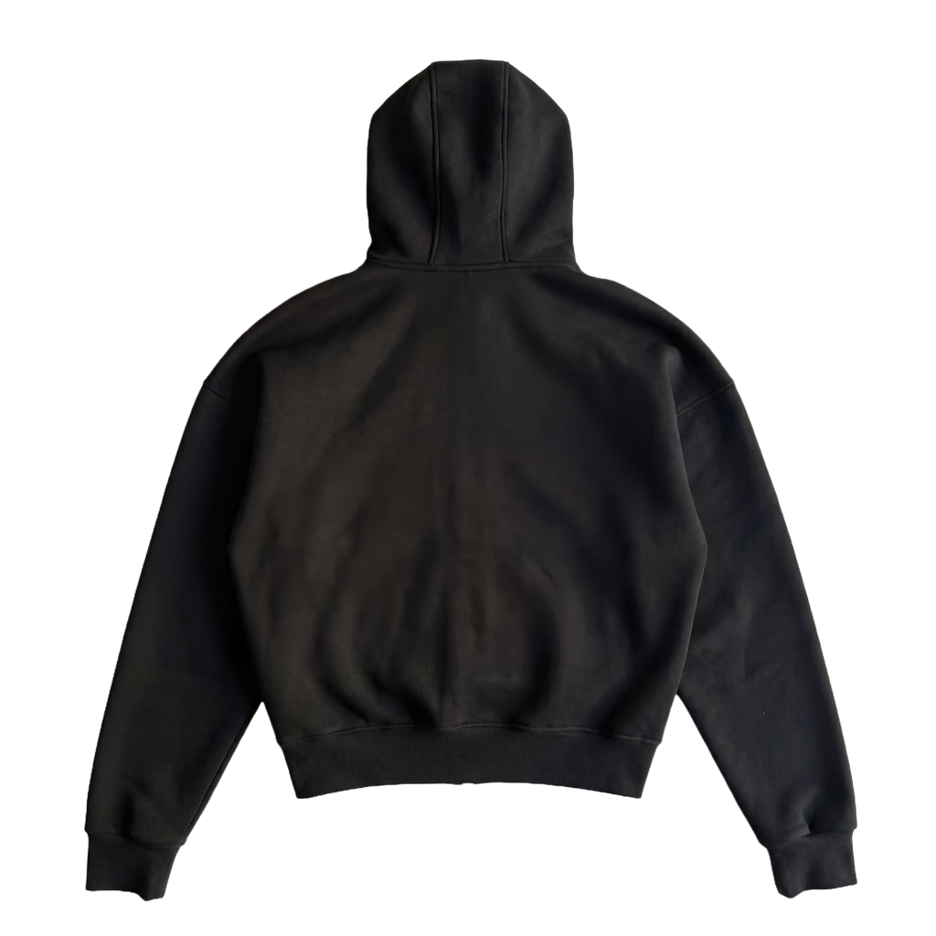 Plain Zip Up in Black