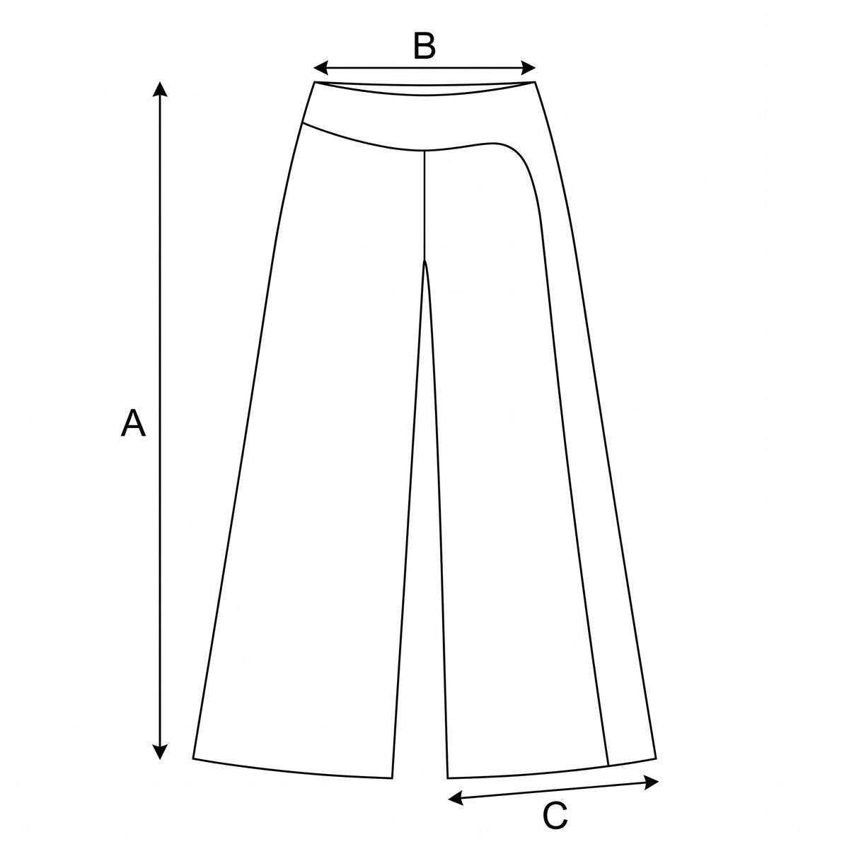 Olivia Yellow Pants measurement guide