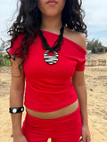 Cindy Red Off Shoulder