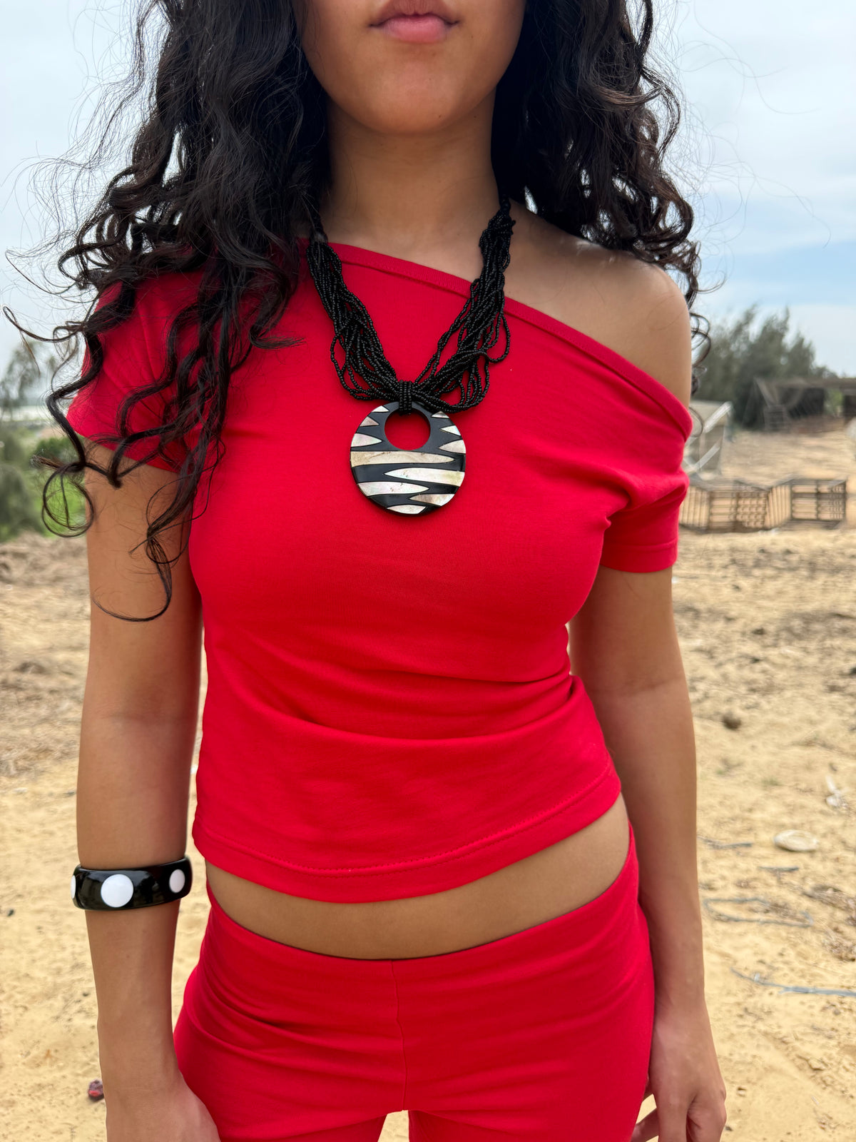 Cindy Red Off Shoulder
