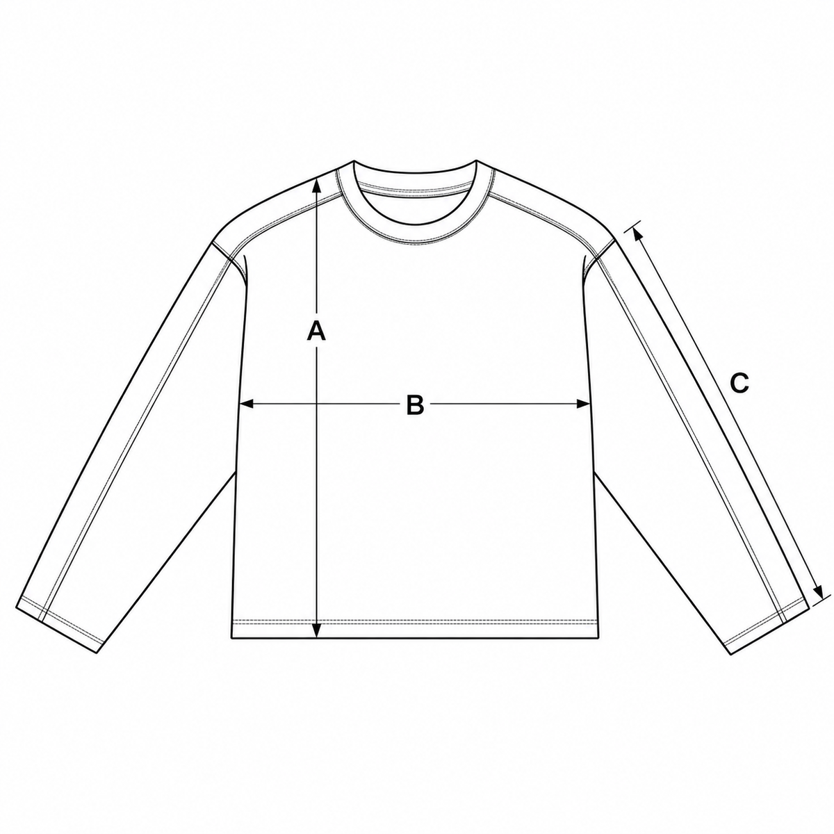 Harley Navy Tee measurement guide
