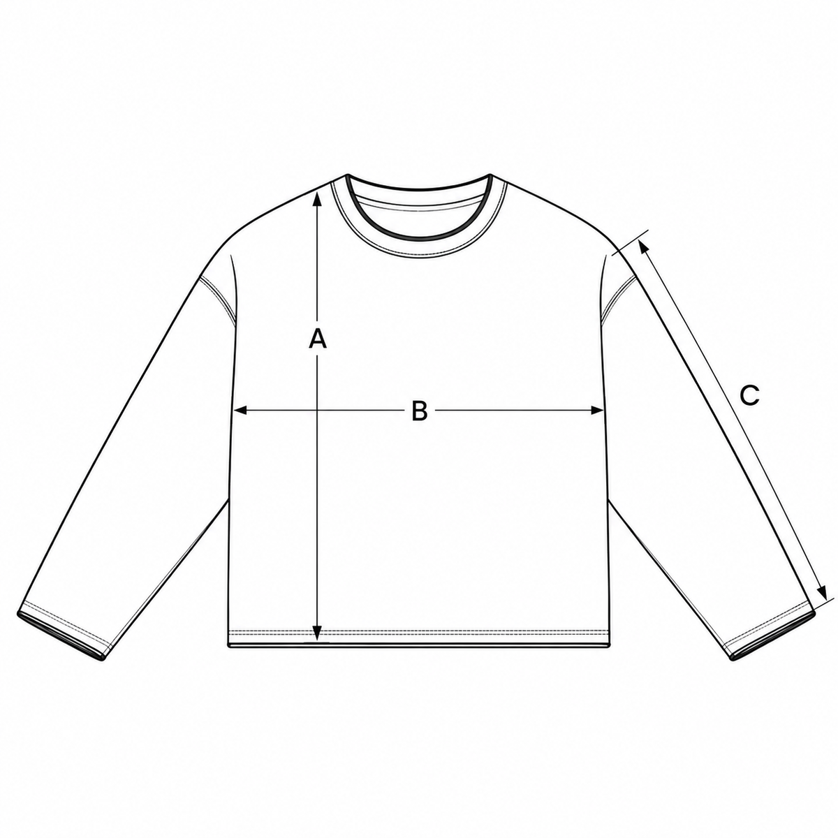 Milo White Tee measurement guide