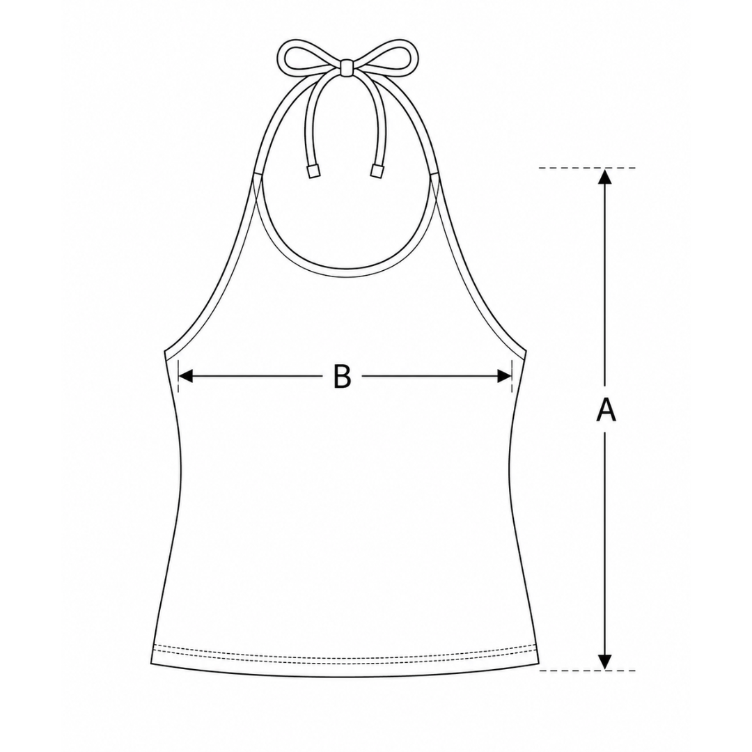Ellie Blue Top measurement guide