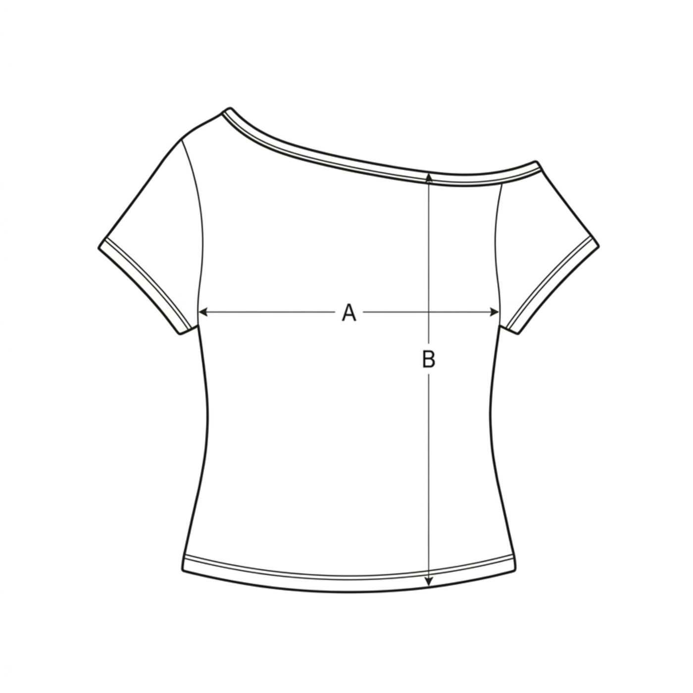 Cindy Red Off Shoulder measurement guide