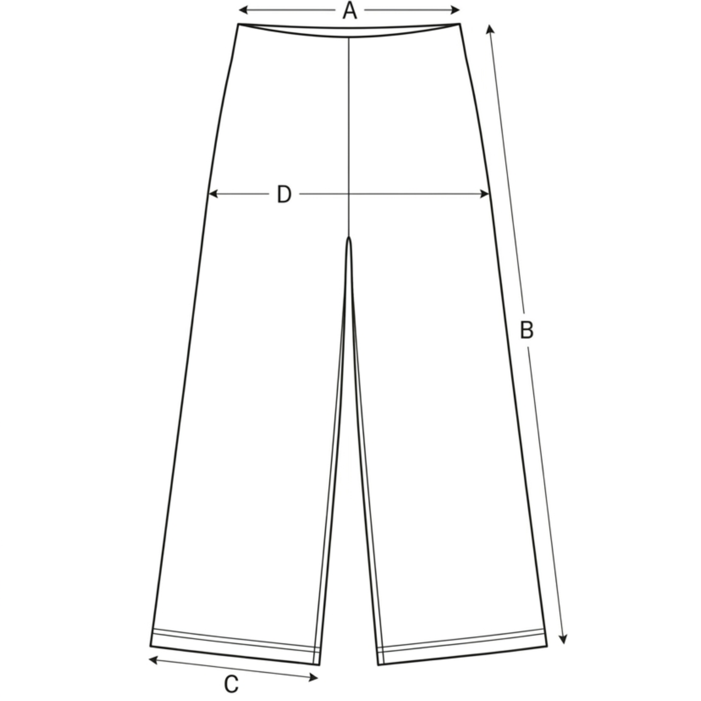 Cindy Red Pants measurement guide