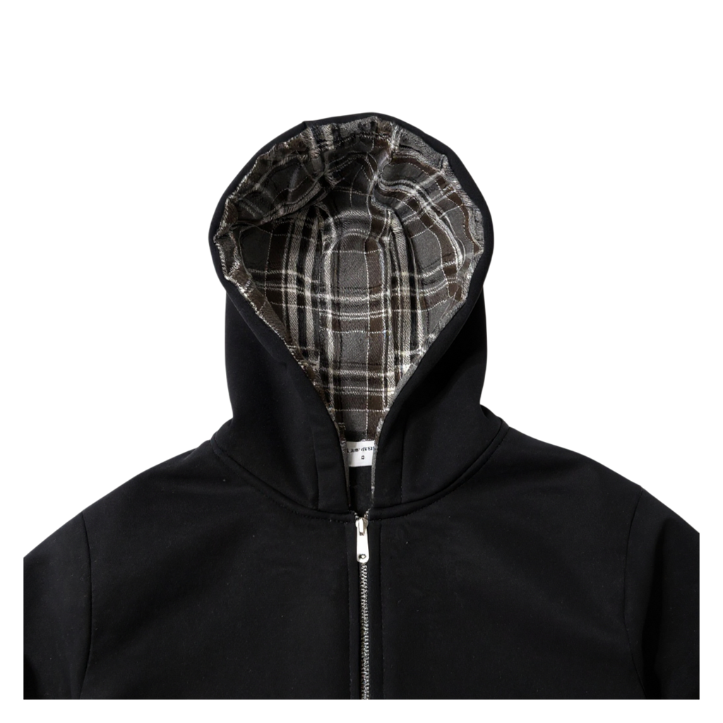 Plain Zip Up in Black