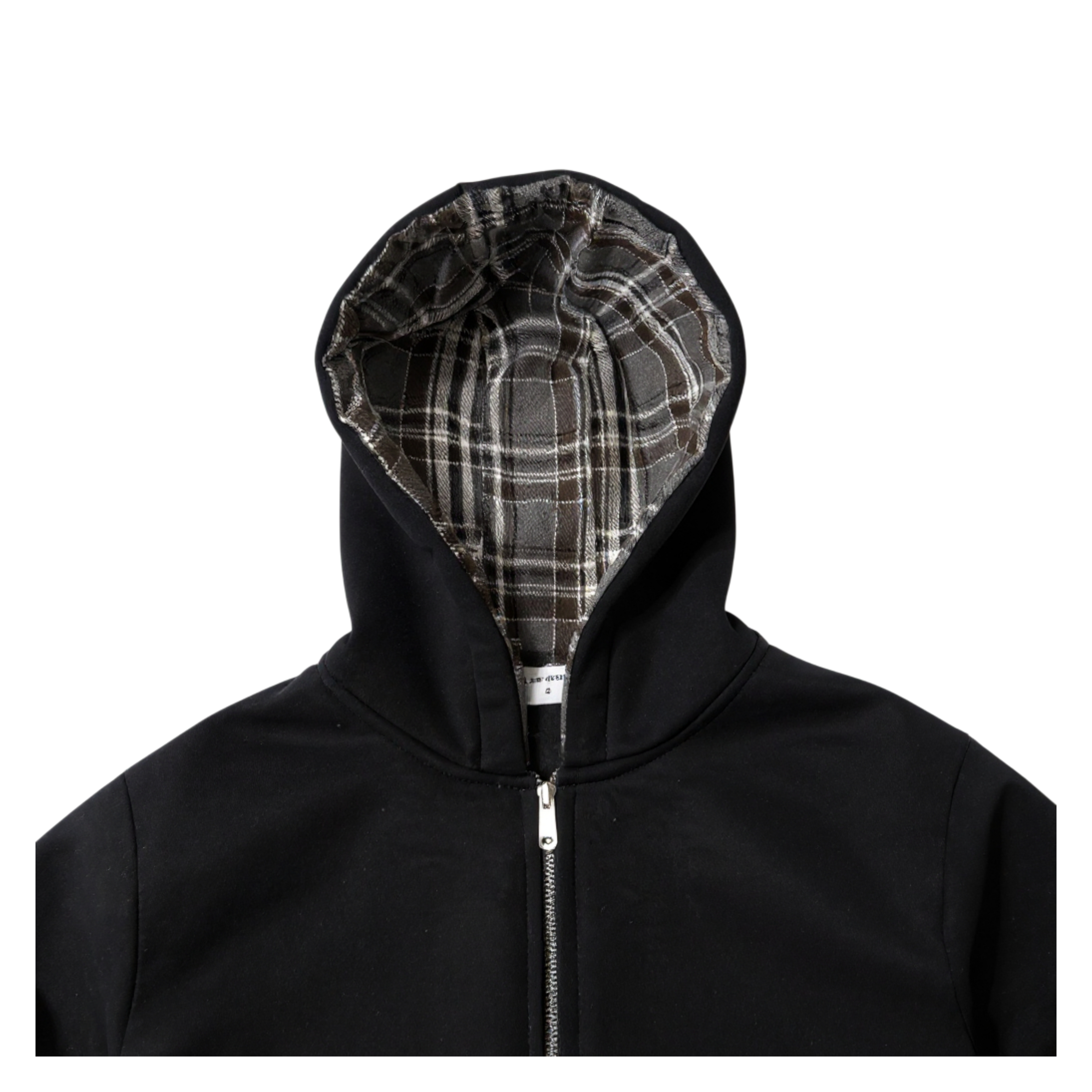 Plain Zip Up in Black