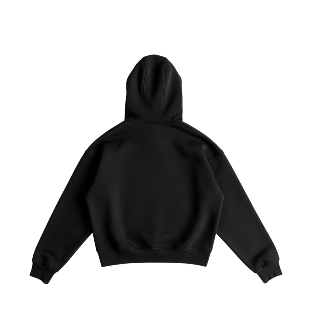 Plain Zip Up in Black