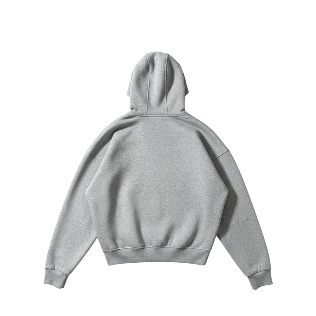 Plain Zip Up in Grey