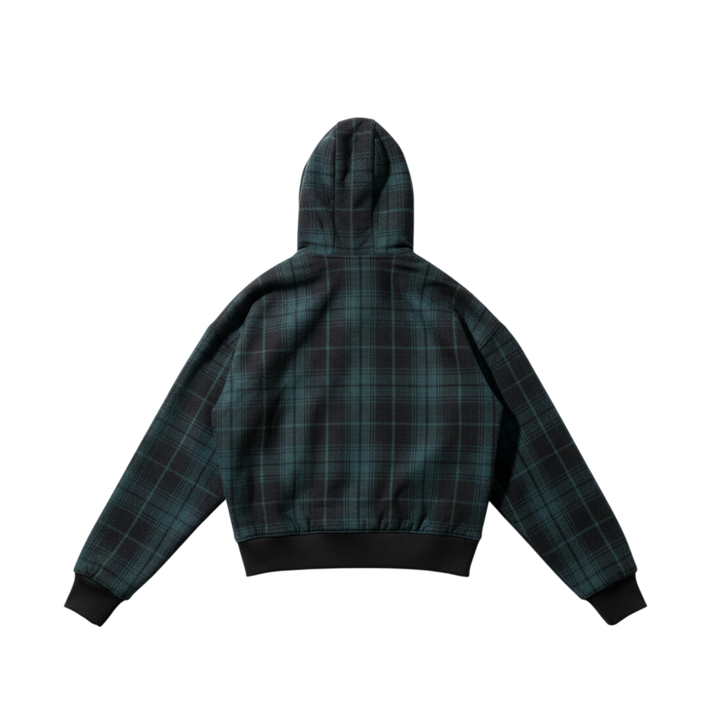 Checks Zip Up in Navy